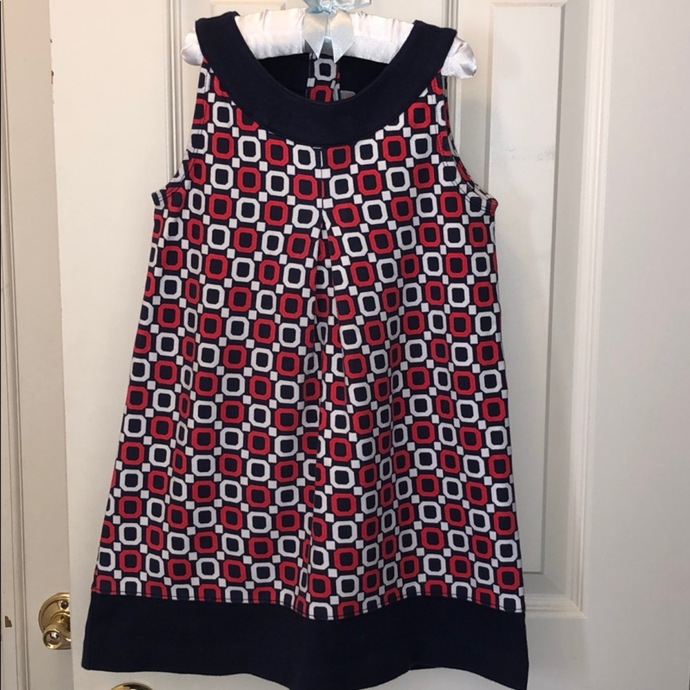 Navy blue white and red dress. Gymboree size 6